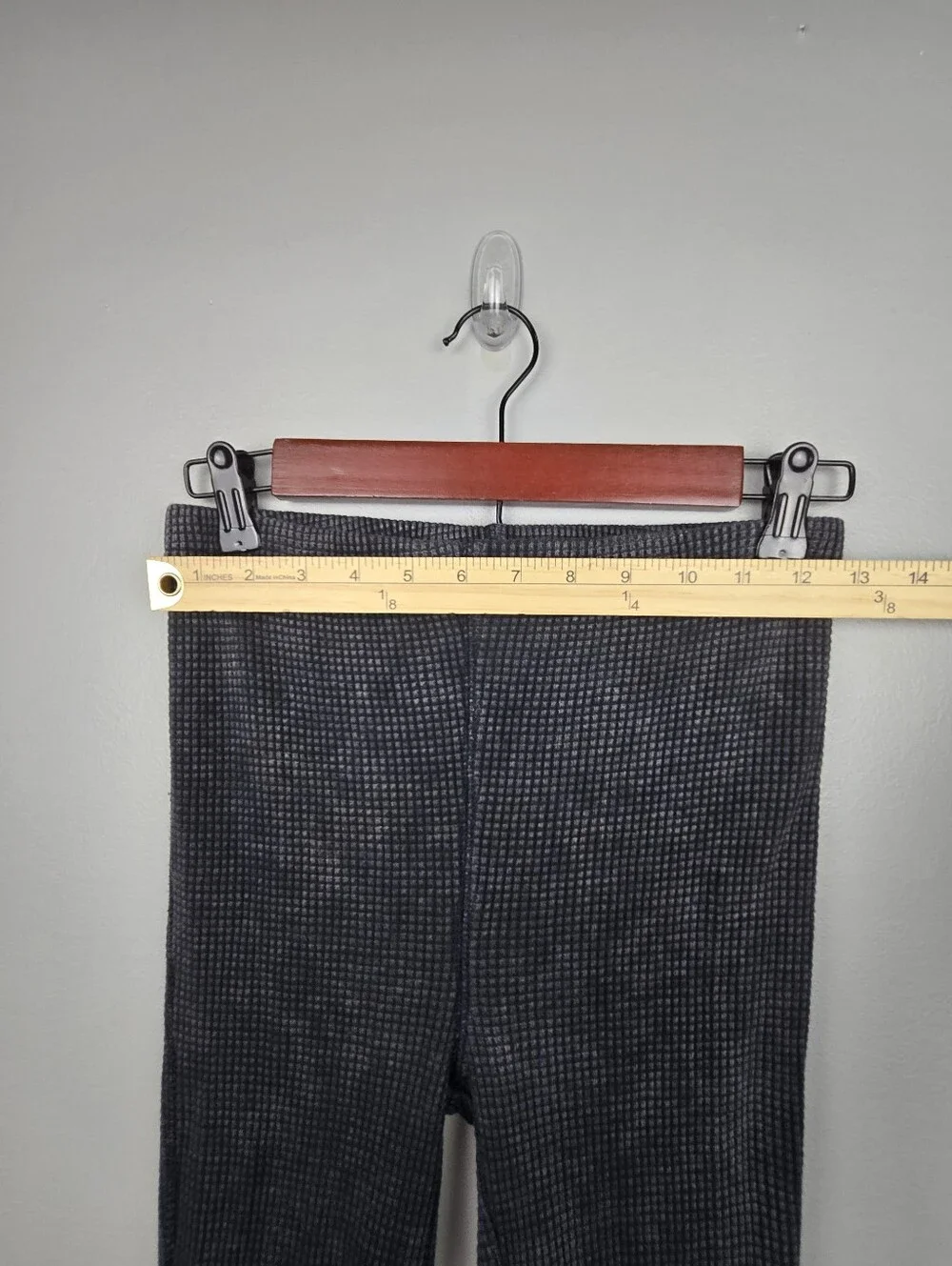 Out From Under Felicity Waffle Knit Flare Pants Dark Gray Black Womens Size S‎